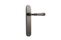 Iver Verona Door Lever Oval Latch Pair, Passage Kit, Privacy Kit , Entrance Kit with High Security Lock -Distressed Nickel