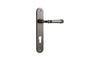 Iver Verona Door Lever Oval Latch Pair, Passage Kit, Privacy Kit , Entrance Kit with High Security Lock -Distressed Nickel