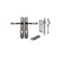 Iver Verona Door Lever Oval Latch Pair, Passage Kit, Privacy Kit , Entrance Kit with High Security Lock -Distressed Nickel