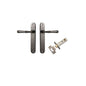 Iver Verona Door Lever Oval Latch Pair, Passage Kit, Privacy Kit , Entrance Kit with High Security Lock -Distressed Nickel