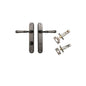 Iver Verona Door Lever Oval Latch Pair, Passage Kit, Privacy Kit , Entrance Kit with High Security Lock -Distressed Nickel