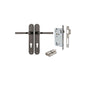 Iver Annecy Door Lever Oval Latch Pair, Passage Kit, Privacy Kit , Entrance Kit with High Security Lock - Distressed Nickel