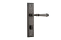 Iver Verona Door Lever Stepped Latch Pair, Passage Kit, Privacy Kit , Entrance Kit with High Security Lock- Distressed Nickel