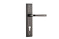 Iver Annecy Door Lever Shouldered Latch Pair, Passage Kit, Privacy Kit , Entrance Kit with High Security Lock -Distressed Nickel