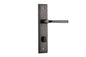 Iver Annecy Door Lever Shouldered Latch Pair, Passage Kit, Privacy Kit , Entrance Kit with High Security Lock -Distressed Nickel