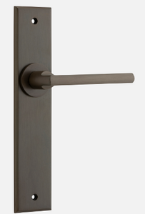 Iver Baltimore Door Lever 10782 Chamfered Backplate Signature Brass - Passage ,Privacy & Entrance