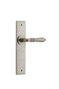 Iver Sarlat  Door Lever Chamfered Latch Pair, Passage Kit, Privacy Kit , Entrance Kit with High Security Lock - Distressed Nickel