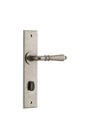 Iver Sarlat  Door Lever Chamfered Latch Pair, Passage Kit, Privacy Kit , Entrance Kit with High Security Lock - Distressed Nickel