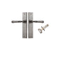 Iver Verona Door Lever Chamfered Latch Pair, Passage Kit, Privacy Kit , Entrance Kit with High Security Lock- Distressed Nickel