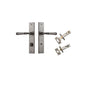 Iver Verona Door Lever Chamfered Latch Pair, Passage Kit, Privacy Kit , Entrance Kit with High Security Lock- Distressed Nickel