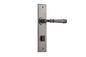 Iver Verona Door Lever Chamfered Latch Pair, Passage Kit, Privacy Kit , Entrance Kit with High Security Lock- Distressed Nickel