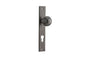 Iver Guildford Door Knob Rectangular Latch Pair, Passage Kit, Privacy Kit , Entrance Kit with High Security Lock - Distressed Nickel