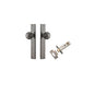 Iver Guildford Door Knob Rectangular Latch Pair, Passage Kit, Privacy Kit , Entrance Kit with High Security Lock - Distressed Nickel