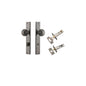 Iver Guildford Door Knob Rectangular Latch Pair, Passage Kit, Privacy Kit , Entrance Kit with High Security Lock - Distressed Nickel