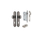 Iver Paddington  Door Knob Shouldered Latch Pair, Passage Kit, Privacy Kit , Entrance Kit with High Security Lock - Distressed Nickel