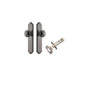 Iver Paddington  Door Knob Shouldered Latch Pair, Passage Kit, Privacy Kit , Entrance Kit with High Security Lock - Distressed Nickel