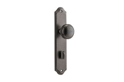 Iver Paddington  Door Knob Shouldered Latch Pair, Passage Kit, Privacy Kit , Entrance Kit with High Security Lock - Distressed Nickel