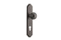 Iver Guildford Door Knob Shouldered Latch Pair, Passage Kit, Privacy Kit , Entrance Kit with High Security Lock - Distressed Nickel