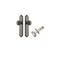 Iver Guildford Door Knob Shouldered Latch Pair, Passage Kit, Privacy Kit , Entrance Kit with High Security Lock - Distressed Nickel
