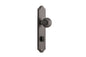 Iver Guildford Door Knob Shouldered Latch Pair, Passage Kit, Privacy Kit , Entrance Kit with High Security Lock - Distressed Nickel