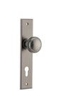 Iver Paddington  Door Knob Chamfered Latch Pair, Passage Kit, Privacy Kit , Entrance Kit with High Security Lock - Distressed Nickel