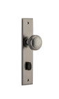Iver Paddington  Door Knob Chamfered Latch Pair, Passage Kit, Privacy Kit , Entrance Kit with High Security Lock - Distressed Nickel