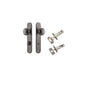 Iver Paddington  Door Knob Oval Latch Pair, Passage Kit, Privacy Kit , Entrance Kit with High Security Lock - Distressed Nickel