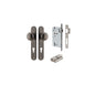 Iver Cambridge Door Knob Oval Concealed Fix Pair, Passage Kit, Privacy Kit , Entrance Kit with High Security Lock - Distressed Nickel