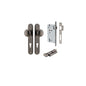 Iver Cambridge Door Knob Oval Concealed Fix Pair, Passage Kit, Privacy Kit , Entrance Kit with High Security Lock - Distressed Nickel