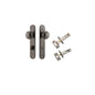 Iver Cambridge Door Knob Oval Concealed Fix Pair, Passage Kit, Privacy Kit , Entrance Kit with High Security Lock - Distressed Nickel