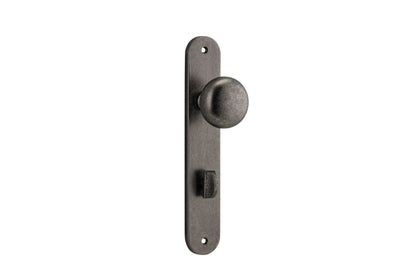 Iver Cambridge Door Knob Oval Concealed Fix Pair, Passage Kit, Privacy Kit , Entrance Kit with High Security Lock - Distressed Nickel