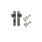 Iver Guildford Door Knob Oval Latch Pair, Passage Kit, Privacy Kit , Entrance Kit with High Security Lock - Distressed Nickel
