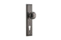 Iver Paddington  Door Knob Stepped Latch Pair, Passage Kit, Privacy Kit , Entrance Kit with High Security Lock - Distressed Nickel