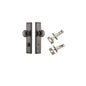 Iver Paddington  Door Knob Stepped Latch Pair, Passage Kit, Privacy Kit , Entrance Kit with High Security Lock - Distressed Nickel