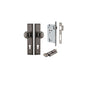 Iver Cambridge Door Knob Stepped Latch Pair, Passage Kit, Privacy Kit , Entrance Kit with High Security Lock -Distressed Nickel