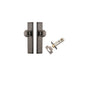 Iver Cambridge Door Knob Stepped Latch Pair, Passage Kit, Privacy Kit , Entrance Kit with High Security Lock -Distressed Nickel