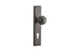 Iver Guildford Door Knob Stepped Latch Pair, Passage Kit, Privacy Kit , Entrance Kit with High Security Lock - Distressed Nickel