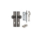Iver Guildford Door Knob Stepped Latch Pair, Passage Kit, Privacy Kit , Entrance Kit with High Security Lock - Distressed Nickel