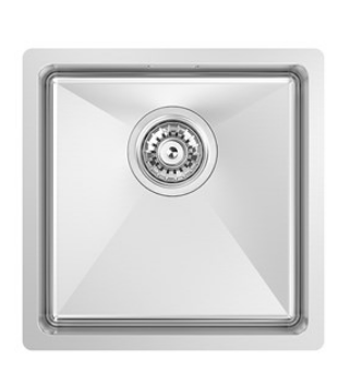 BURNS & FERALL FABRICATED SINGLE BOWL SINK INCL CLIPS, WASTE & OVERFLOW SILVER AVAILABLE IN 6 SIZES : 360MM,380MM,440MM,490MM,540MM & 590MM
