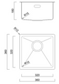 BURNS & FERALL FABRICATED SINGLE BOWL SINK INCL CLIPS, WASTE & OVERFLOW SILVER AVAILABLE IN 6 SIZES : 360MM,380MM,440MM,490MM,540MM & 590MM