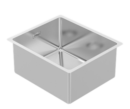 BURNS & FERALL FABRICATED SINGLE BOWL SINK INCL CLIPS, WASTE & OVERFLOW SILVER AVAILABLE IN 6 SIZES : 360MM,380MM,440MM,490MM,540MM & 590MM