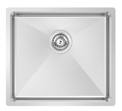 BURNS & FERALL FABRICATED SINGLE BOWL SINK INCL CLIPS, WASTE & OVERFLOW SILVER AVAILABLE IN 6 SIZES : 360MM,380MM,440MM,490MM,540MM & 590MM