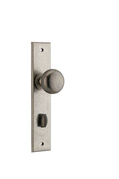 Iver Cambridge Door Knob Chamfered  Concealed Fix Pair Passage Kit, Privacy Kit , Entrance Kit with High Security Lock -Distressed Nickel