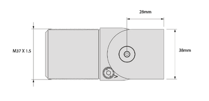 D&D Technologies DD TECH SURECLOSE CENTRE ALUM-METRIC MNT HINGE CLOSER SCREW-ON 57