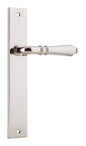 Iver Sarlat  Door Lever Rectangular Latch Pair, Passage Kit, Privacy Kit , Entrance Kit with High Security Lock -Polished Nickel