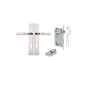 Iver Sarlat  Door Lever Rectangular Latch Pair, Passage Kit, Privacy Kit , Entrance Kit with High Security Lock -Polished Nickel