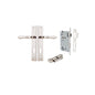 Iver Sarlat  Door Lever Rectangular Latch Pair, Passage Kit, Privacy Kit , Entrance Kit with High Security Lock -Polished Nickel
