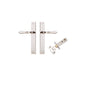 Iver Sarlat  Door Lever Rectangular Latch Pair, Passage Kit, Privacy Kit , Entrance Kit with High Security Lock -Polished Nickel