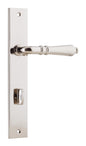 Iver Sarlat  Door Lever Rectangular Latch Pair, Passage Kit, Privacy Kit , Entrance Kit with High Security Lock -Polished Nickel