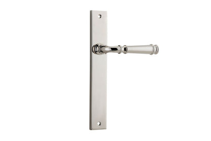 Iver Verona Door Lever Rectangular Latch Pair, Passage Kit, Privacy Kit , Entrance Kit with High Security Lock -Polished Nickel